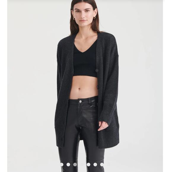 B45 Naadam Luxe Cashmere Grandpa Cardigan Womens S Scandi French Girl Capsule - Picture 2 of 10